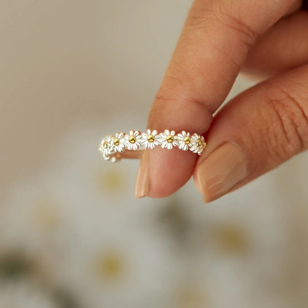 Silver Floral Ring